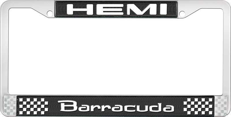 HEMI BARRACUDA nummerskilt RAMME - SVART