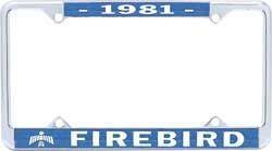 1981 FIREBIRD TILLATELSE RAMMER