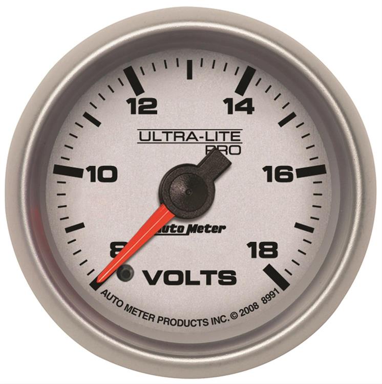 voltmeter, 52mm, 8-18 V, elektrisk