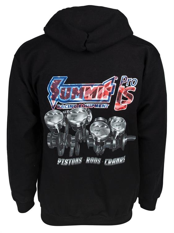 tröja hoodie, "Summit Racing Pro LS", svart, XL