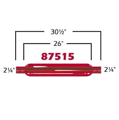 lyddemper 2,25" i / 2,25" ut 77,5 cm totallengde