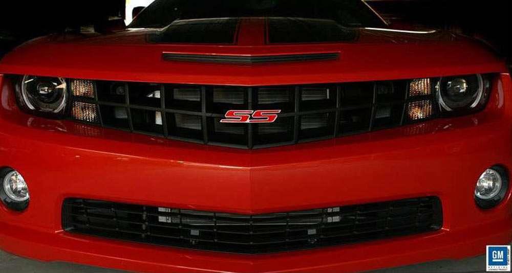 grill emblem polert/rød grill emblem polert/rød