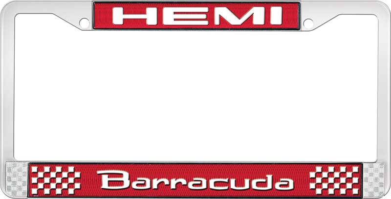 HEMI BARRACUDA nummerskilt RAMME - RØD