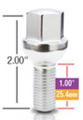 hjulbolter M12x1,5 Tråd lengde 25,4mm , 17mm skallen