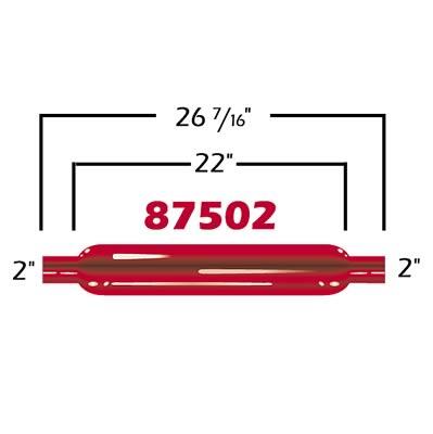 lyddemper, 2" i / 2" ut, runde