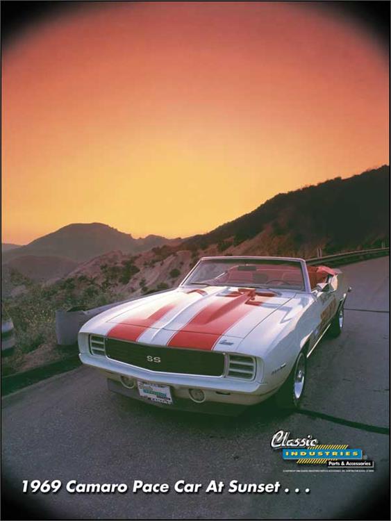 poster "1969 Camaro Pace Car at Sunset"