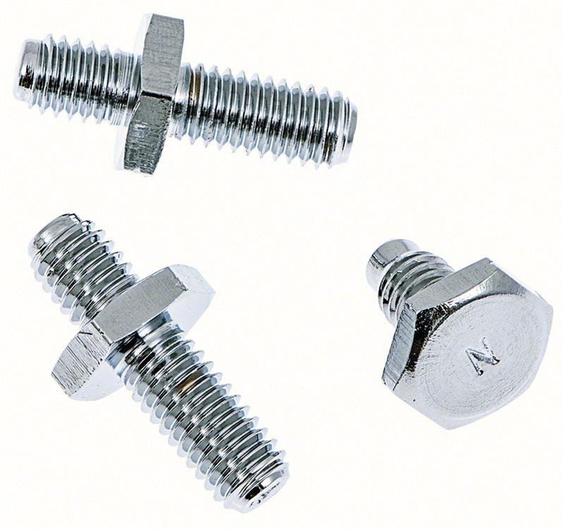 1962-02 GM & Mopar - Saginaw Makt Styring Pumpe Stud Og Bolt Kit - Krom Belagt Bolter