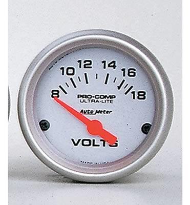 voltmeter, 52mm, 8-18 V, elektrisk