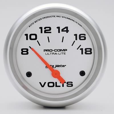 voltmeter, 67mm, 8-18 V, elektrisk