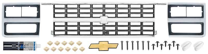 1989-91 Chevrolet R/V Modell Grille Og Hodelykt Bezel Sett - Dobbel Lykter