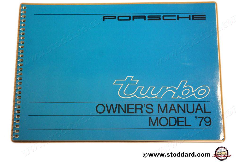 Driver's Owners Manual for 1979 911 Turbo