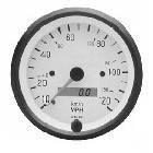 Speedometer HASTIGHET WHT CKPT VELGE 120MPH 3 3/8