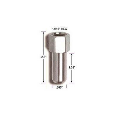 hjulmutter, M12 x 1.50, åpen end, 49,8 mm lenge, hylse