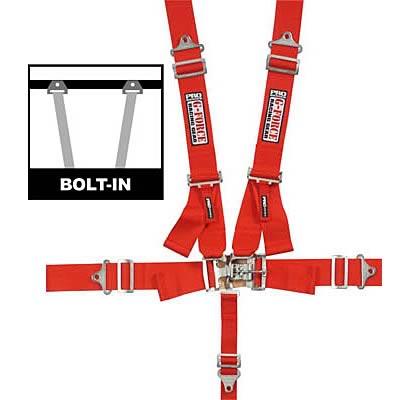 belte 5-punkt 3"/3" rød, kort, SFI 16.1