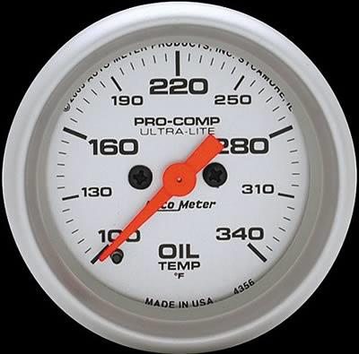 oljetemperaturmåler, 52mm, 100-340 °F, elektrisk