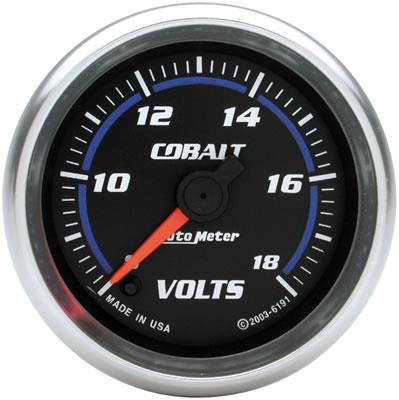 voltmeter, 52mm, 8-18 V, elektrisk