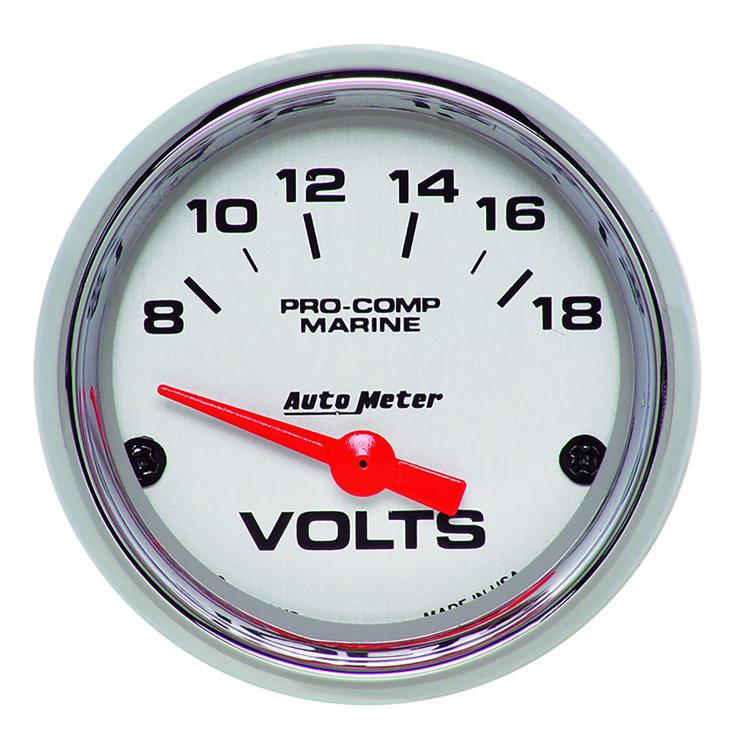 voltmeter, 52mm, 8-18 V, Marine Krom ultra-lite