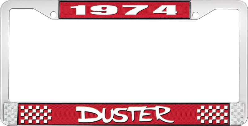 1974 DUSTER plate RAMME - RØD