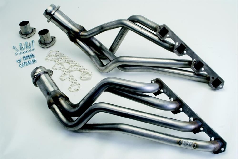 vifte tube, 1 5/8" tube, 3,0" kollektor, full lengde, ubehandlet vifte tube, 1 5/8" tube, 3,0" kollektor, full lengde, ubehandlet