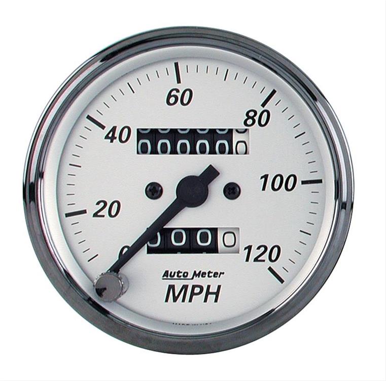 speedometer 80mm 0-120mph Amerikansk Platina mekanisk