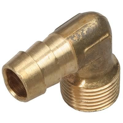 nippel 3/8" NPT x 1/2", 90 grader