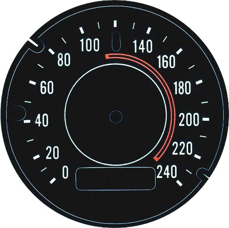 klistremerke speedometer 0-240km (Rally)