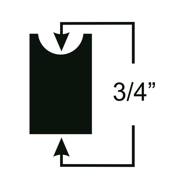 Vår Rubber-med 5x3/4 flat