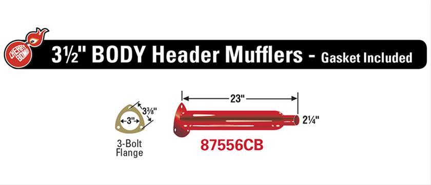 lyddemper, 3" i / 2,25" ut, runde