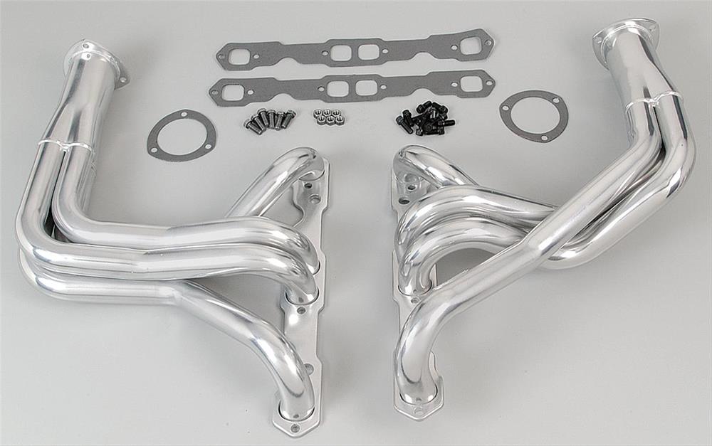vifte tube, 1 5/8" tube, 3,0" kollektor, full lengde, sølv keramisk belegg
