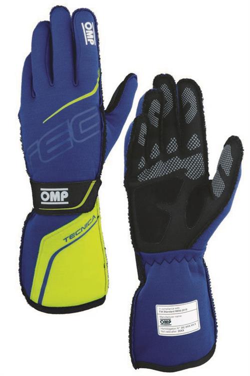 TECNICA GLOVES FIA 8856-2018 BLUE / YELLOW SZ. XL