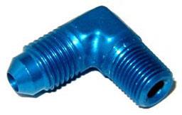nippel AN4 x 1/8"NPT, 90 grader, blå nippel AN4 x 1/8"NPT, 90 grader, blå