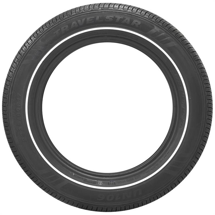 Tires, P225/75R15, Travelstar, 18mm White Wall, Each