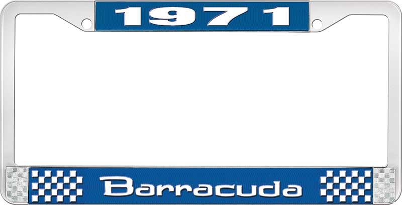 1971 BARRACUDA nummerskilt RAMME - BLÅ