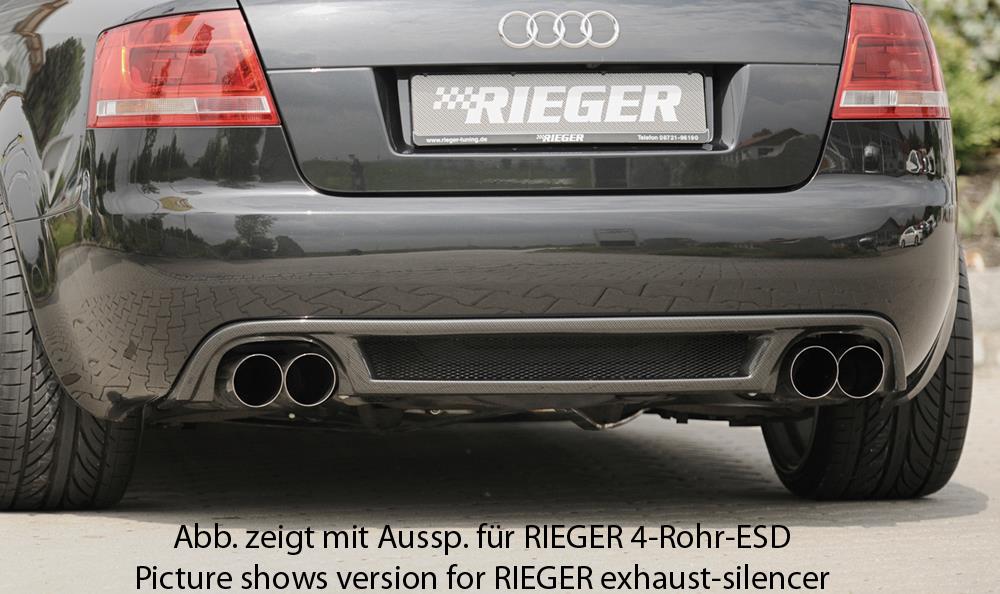 spoiler bak nedre for dobbel eksos, karbonfiberlook