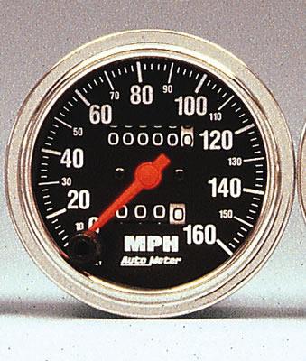 speedometer 86mm 0-160mph Tradisjonell krom mekanisk