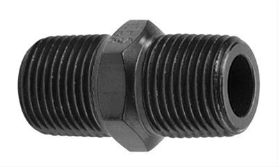 nippel 1/8" NPT x 1/8" NPT, rett, svart