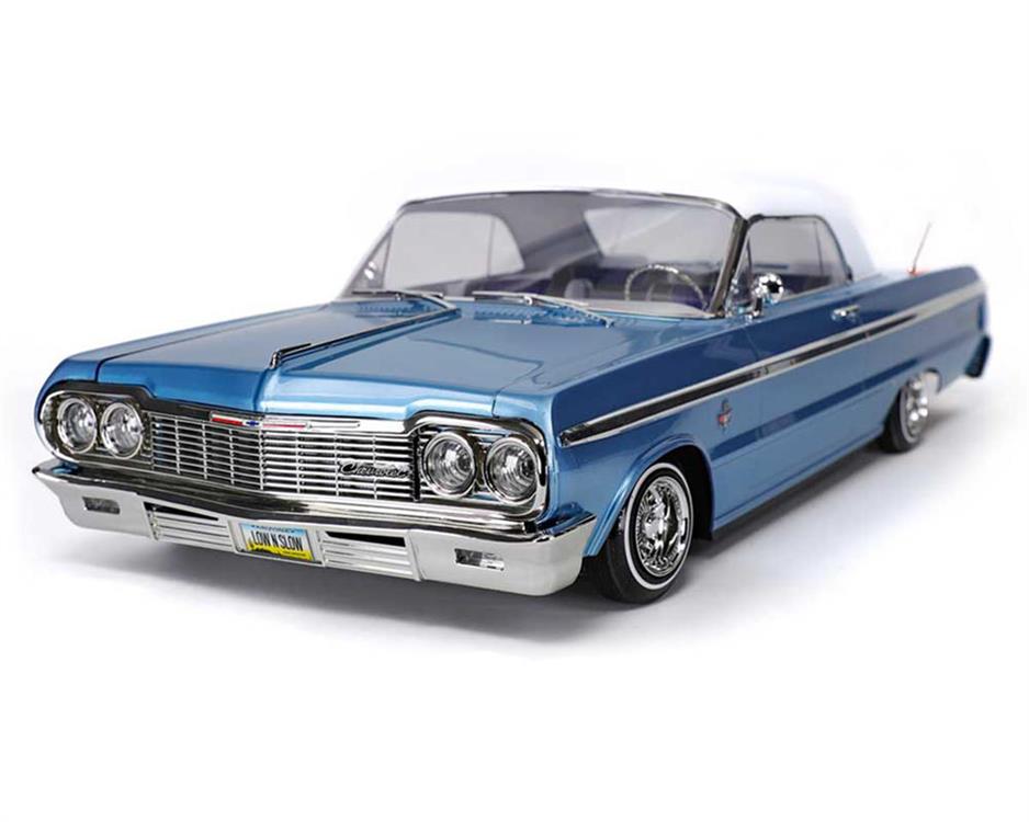 rc bil Chevrolet Impala -64 Lowrider 1:10, blå/vit (RTR) combo