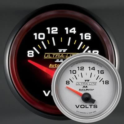 voltmeter, 52mm, 8-18 V, elektrisk