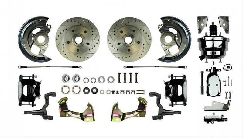 skivebremsesett foran 11" 8 tum booster og krom skivebremsesett foran 11" 8 tum booster og krom