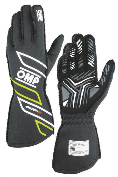 ONE-S GLOVES my2025 FIA 8856-2018 ANTHRACITE / FLUO YELLOW SZ. M