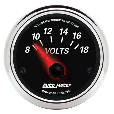 voltmeter, 52mm, 8-18 V, elektrisk