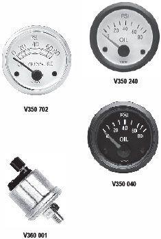 Oljetrykkmåleren TRYKK GA KONGELIG 70PSI 2 1/16 sensor inkludert ikke