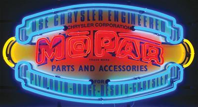 neonskylt, Mopar, 813 x 432mm