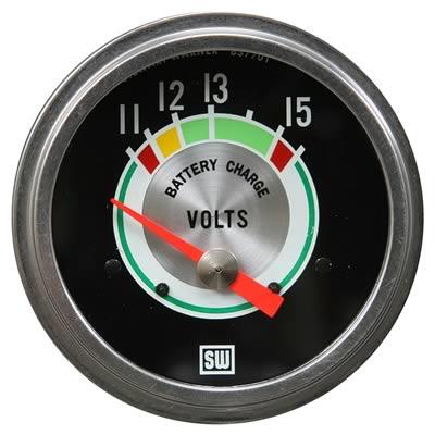 voltmeter, 67mm, 10-16 V, elektrisk