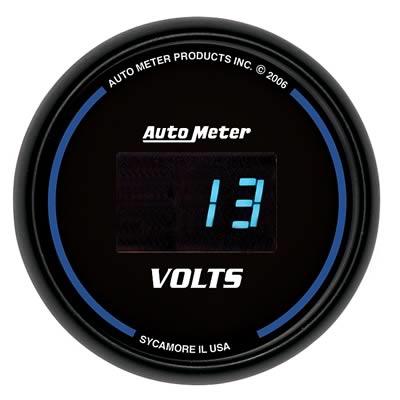 voltmeter 52mm 8-18 Volt Kobolt Digitalt