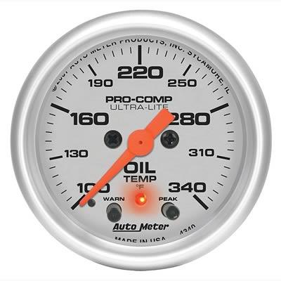 oljetemperaturmåler, 52mm, 100-340 °F, elektrisk