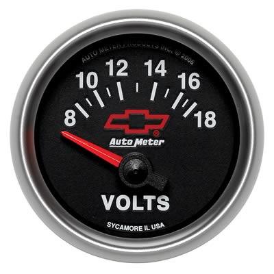 voltmeter, 52mm, 8-18 V, elektrisk