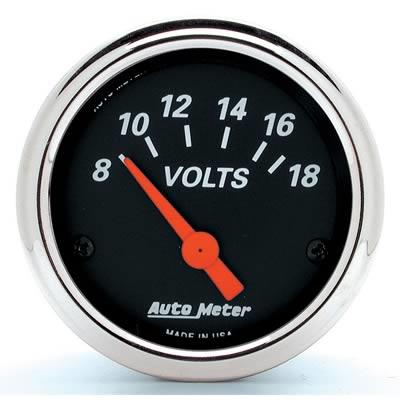 voltmeter, 52mm, 8-18 V, elektrisk