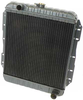 1958 IMPALA / FULL SIZE V8-283 MANUAL TRANSMISSION 3 ROW 18" X 19-1/4" X 2" RADIATOR