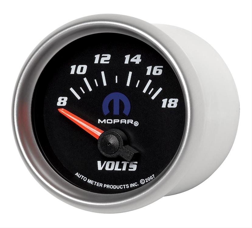 voltmeter, 52mm, 8-18 V, elektrisk